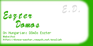 eszter domos business card