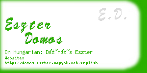 eszter domos business card